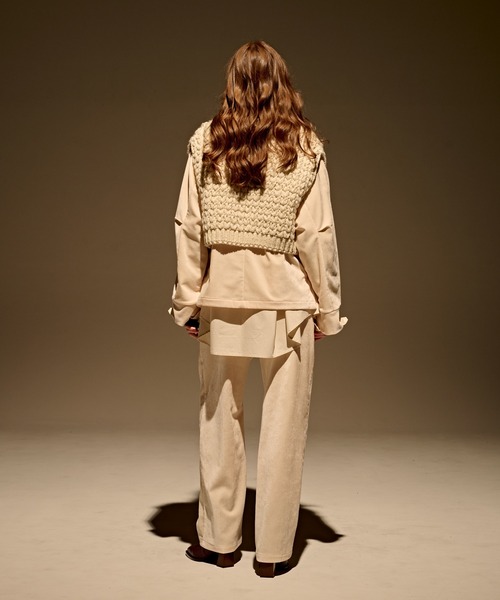 kha:ki（カーキ）の「「KHA:KI/カーキ」ダブルベロアイージーパンツ（その他パンツ・レディース・オレンジ/オフホワイト/ブラウン・1/2）」の6枚目の写真