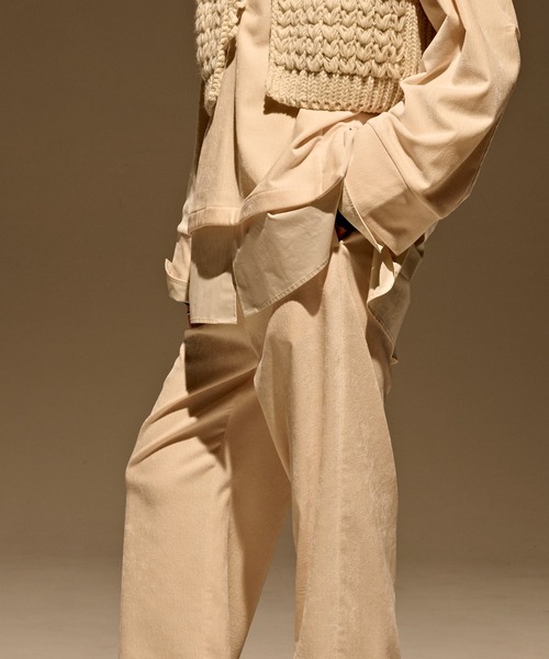 kha:ki（カーキ）の「「KHA:KI/カーキ」ダブルベロアイージーパンツ（その他パンツ・レディース・オレンジ/オフホワイト/ブラウン・1/2）」の9枚目の写真