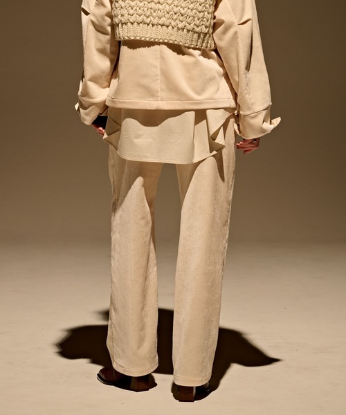 kha:ki（カーキ）の「「KHA:KI/カーキ」ダブルベロアイージーパンツ（その他パンツ・レディース・オレンジ/オフホワイト/ブラウン・1/2）」の11枚目の写真