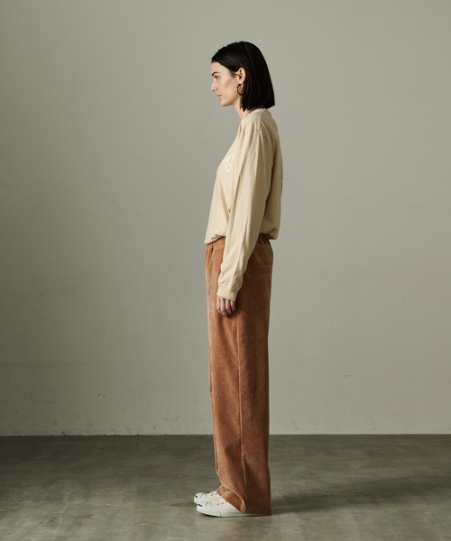 kha:ki（カーキ）の「「KHA:KI/カーキ」ダブルベロアイージーパンツ（その他パンツ・レディース・オレンジ/オフホワイト/ブラウン・1/2）」の19枚目の写真