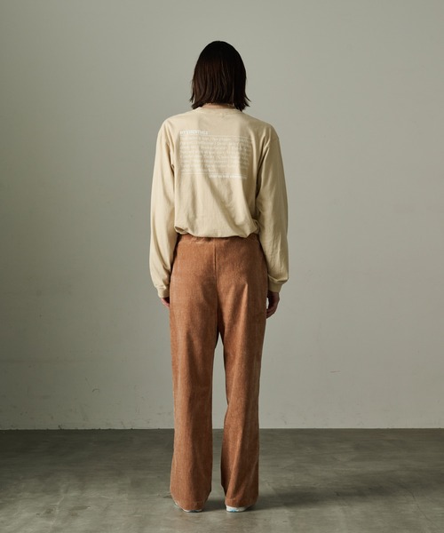 kha:ki（カーキ）の「「KHA:KI/カーキ」ダブルベロアイージーパンツ（その他パンツ・レディース・オレンジ/オフホワイト/ブラウン・1/2）」の20枚目の写真