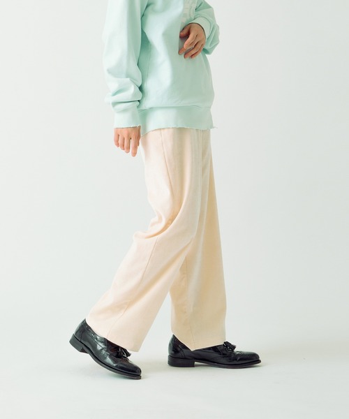 【セール】「KHA:KI/カーキ」ダブルベロアイージーパンツ（その他パンツ）｜kha:ki（カーキ）