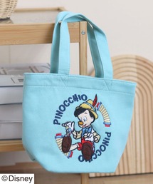 Disney（ディズニー）の「Disney（ディズニー）ピノキオ おしゃれキャットキャラクターサガラ刺繍 スウェットミニトートバッグ/ランチバッグ（トートバッグ・メンズ）」