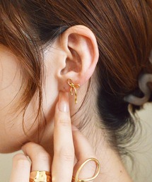 ニッケルフリー メタルリボンピアス
