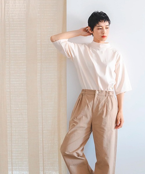 D（ディー）の「コットンリネン ワッシャーウェザー パンツ（その他パンツ・レディース・ベージュ/グレー系その他/ブラウン・MEDIUM）」の4枚目の写真