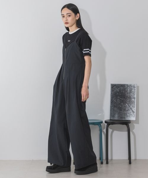 JEANASIS（ジーナシス）の「フロントZIPタックワイドサロペ/141057（サロペット/オーバーオール・レディース・ブラック/グレー系その他/レッド系その他・SMALL/MEDIUM）」の16枚目の写真