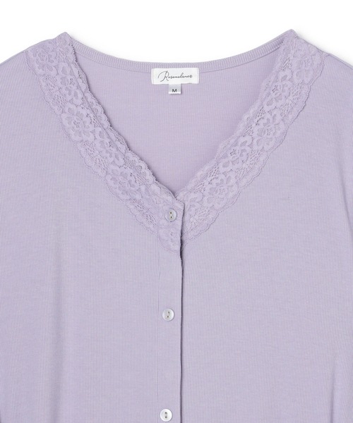 セール】なめらか素材レース使いネグリジェ パジャマ/ルームウェア