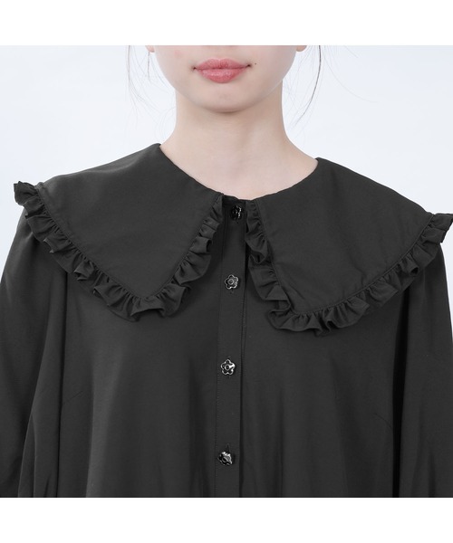 MARY QUANT（マリークワント）の「フリルBIGカラー ワンピース