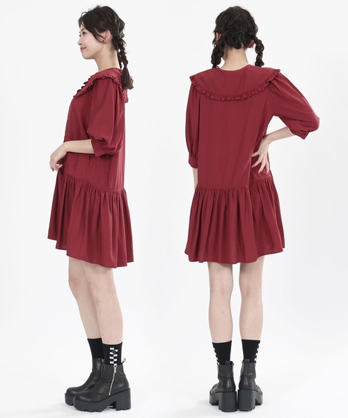 MARY QUANT（マリークワント）の「フリルBIGカラー ワンピース