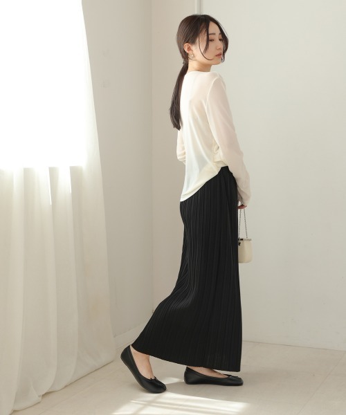 Bab（バブ）の「【S・Mサイズ展開】ランダムプリーツスカート（スカート・レディース・ホワイト系その他/グレイッシュベージュ/ブラック・M/S）」の10枚目の写真