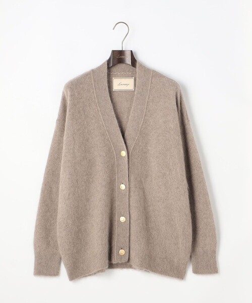 Laraaji（ララージ）の「カシミヤファー加工Vネックカーディガン