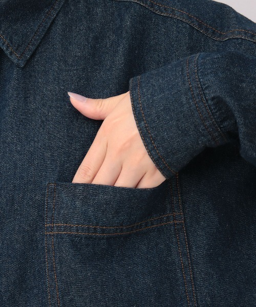 チチカカ（チチカカ）の「ドッキングデニムシャツワンピース（シャツワンピース・レディース・インディゴブルー/ブルー・FREE）」の14枚目の写真