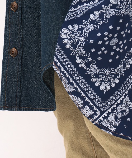 チチカカ（チチカカ）の「ドッキングデニムシャツワンピース（シャツワンピース・レディース・インディゴブルー/ブルー・FREE）」の12枚目の写真