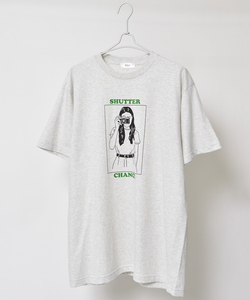 Revo.(レボ)の「RGY SHUTTER CHANCE デザインプリントTシャツ(Tシャツ/カットソー・レディース・オートミール/ホワイト・L/M)」の2枚目の写真