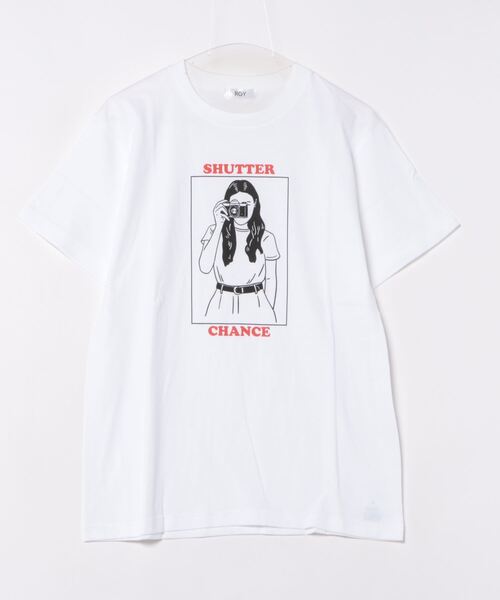 Revo.(レボ)の「RGY SHUTTER CHANCE デザインプリントTシャツ(Tシャツ/カットソー・レディース・オートミール/ホワイト・L/M)」の9枚目の写真