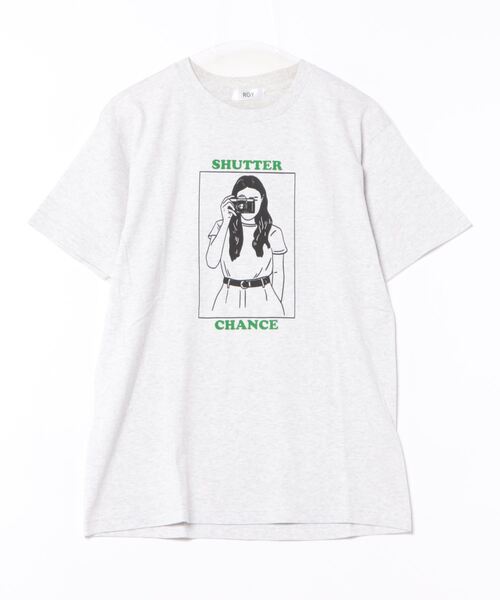 Revo.(レボ)の「RGY SHUTTER CHANCE デザインプリントTシャツ(Tシャツ/カットソー・レディース・オートミール/ホワイト・L/M)」の8枚目の写真