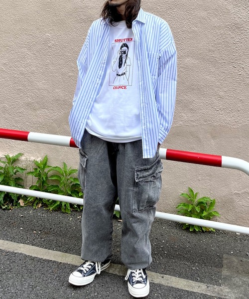 Revo.(レボ)の「RGY SHUTTER CHANCE デザインプリントTシャツ(Tシャツ/カットソー・レディース・オートミール/ホワイト・L/M)」の10枚目の写真