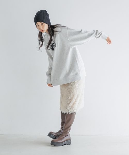 LOWRYS FARM（ローリーズファーム）の「フェザータイトスカート　136543（スカート・レディース・ブラック/アイボリー/グレー・FREE）」の5枚目の写真