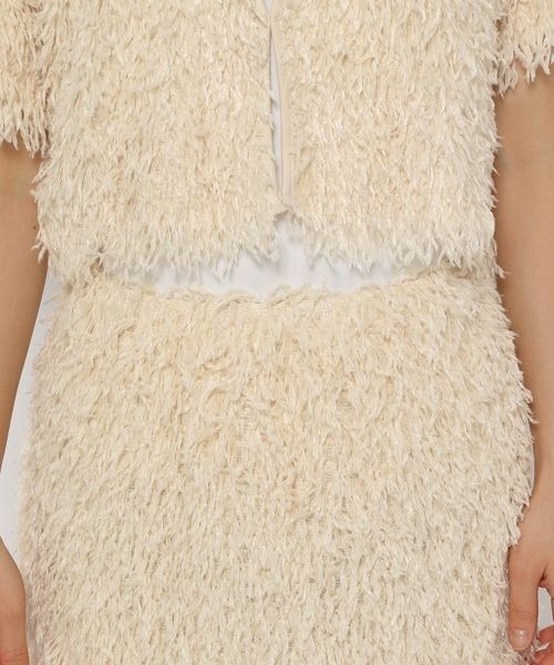 LOWRYS FARM（ローリーズファーム）の「フェザータイトスカート　136543（スカート・レディース・ブラック/アイボリー/グレー・FREE）」の12枚目の写真