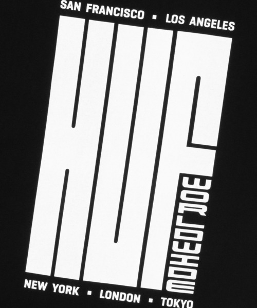 HUF（ハフ）の「BIG BLOCK TEE / HUF ハフ ヘビーウェイト プリント Tシャツ 半袖（Tシャツ/カットソー・メンズ・ブラック/ホワイト・SMALL/MEDIUM/LARGE/X-LARGE/XX-LARGE）」の8枚目の写真