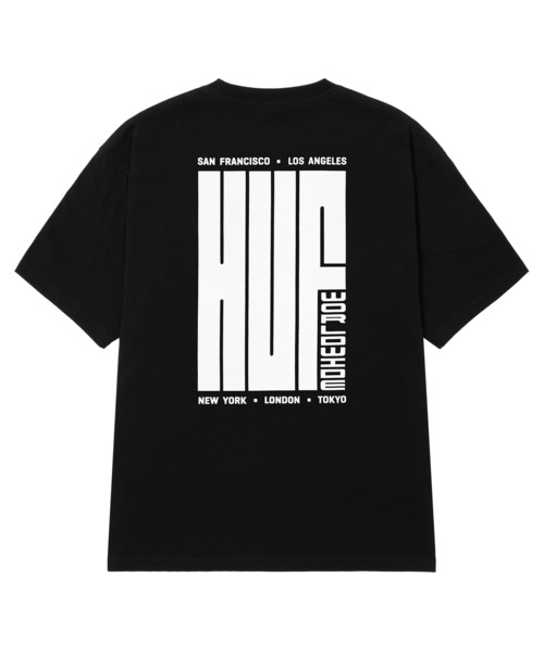 HUF（ハフ）の「BIG BLOCK TEE / HUF ハフ ヘビーウェイト プリント Tシャツ 半袖（Tシャツ/カットソー・メンズ・ブラック/ホワイト・SMALL/MEDIUM/LARGE/X-LARGE/XX-LARGE）」の6枚目の写真