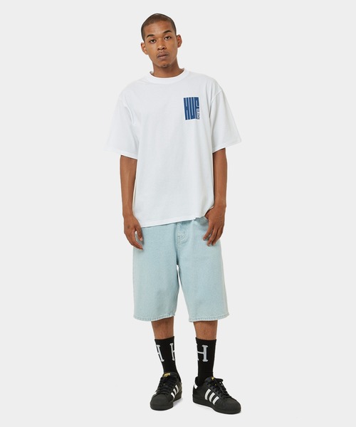 HUF（ハフ）の「BIG BLOCK TEE / HUF ハフ ヘビーウェイト プリント Tシャツ 半袖（Tシャツ/カットソー・メンズ・ブラック/ホワイト・SMALL/MEDIUM/LARGE/X-LARGE/XX-LARGE）」の9枚目の写真
