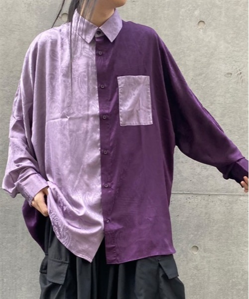 AXES-X（アクシーズエックス）の「配色ドルマン長袖シャツ（シャツ