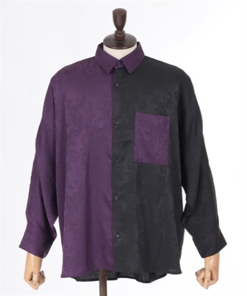 【セール】配色ドルマン長袖シャツ（シャツ/ブラウス）｜AXES-X（アクシーズエックス）