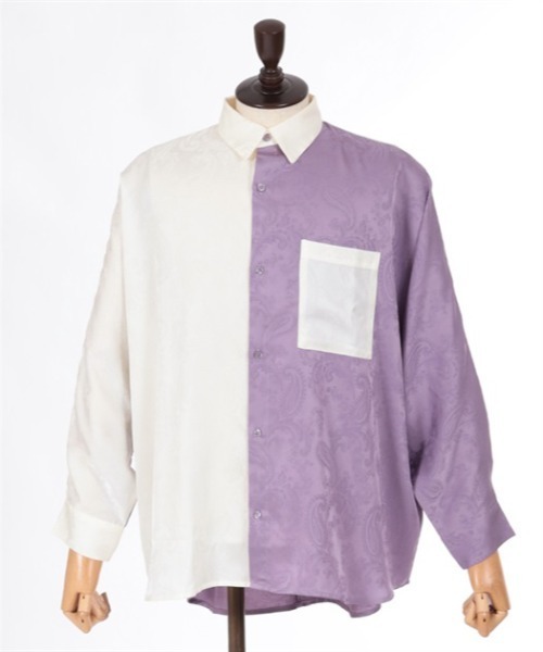 【セール】配色ドルマン長袖シャツ（シャツ/ブラウス）｜AXES-X（アクシーズエックス）