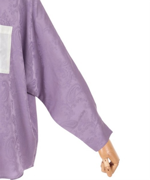 【セール】配色ドルマン長袖シャツ（シャツ/ブラウス）｜AXES-X（アクシーズエックス）