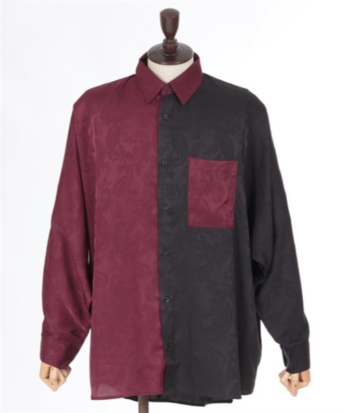 【セール】配色ドルマン長袖シャツ（シャツ/ブラウス）｜AXES-X（アクシーズエックス）