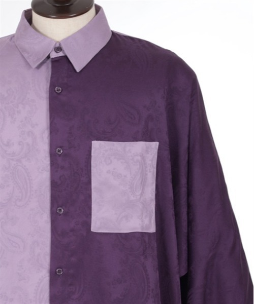 【セール】配色ドルマン長袖シャツ（シャツ/ブラウス）｜AXES-X（アクシーズエックス）