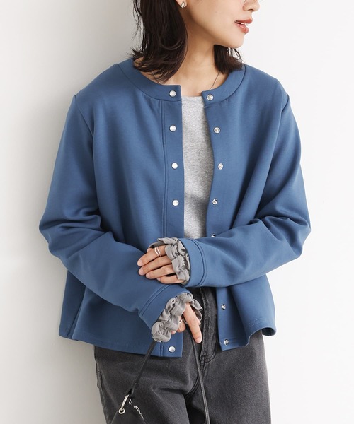 n'OrLABEL(ノアールレーベル)の「袖シャーリングカットソー(Tシャツ/カットソー・レディース・ブラック/オフホワイト/杢グレー/ボルドー・S~M/L~LL/3L)」の3枚目の写真