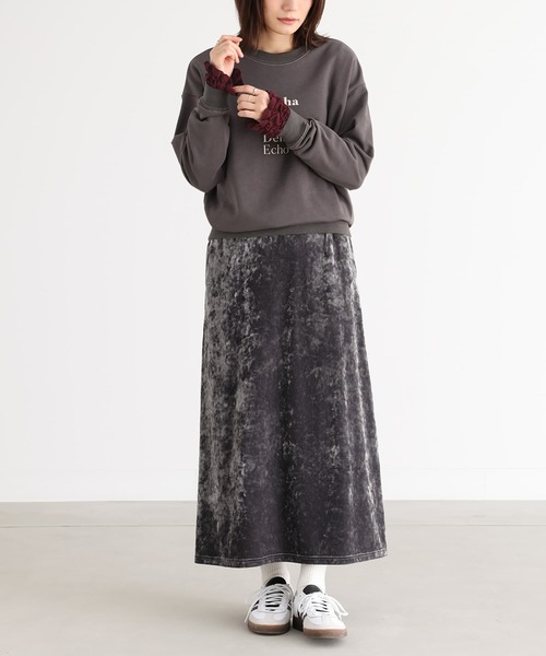 n'OrLABEL(ノアールレーベル)の「袖シャーリングカットソー(Tシャツ/カットソー・レディース・ブラック/オフホワイト/杢グレー/ボルドー・S~M/L~LL/3L)」の9枚目の写真