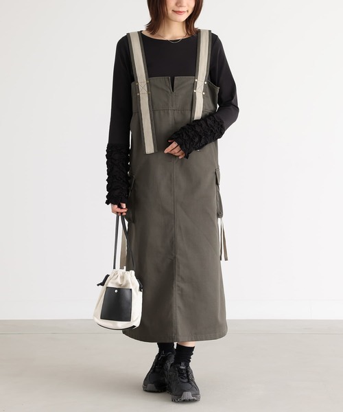 n'OrLABEL(ノアールレーベル)の「袖シャーリングカットソー(Tシャツ/カットソー・レディース・ブラック/オフホワイト/杢グレー/ボルドー・S~M/L~LL/3L)」の16枚目の写真