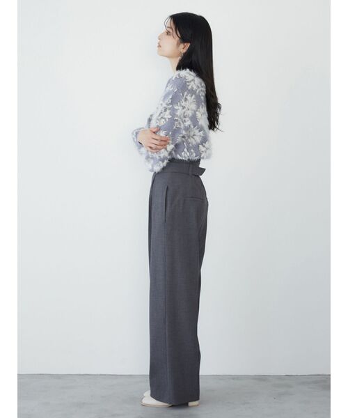 MURUA（ムルーア）の「ダマスクシャギーニットトップス（ニット/セーター・レディース・ブラック/パープル/モカ・FREE）」の17枚目の写真