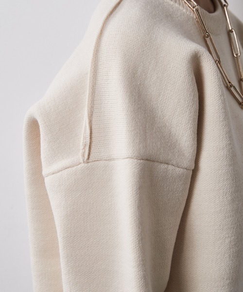 CHIC STYLE（シックスタイル）の「アームウォーマー付クルーネックニットプルオーバー ＜大きいサイズ有＞シックスタイル（ニット/セーター・レディース・グレー/アイボリー/ブラック/ブラウン・M/L/LL/3L/4L/5L）」の21枚目の写真