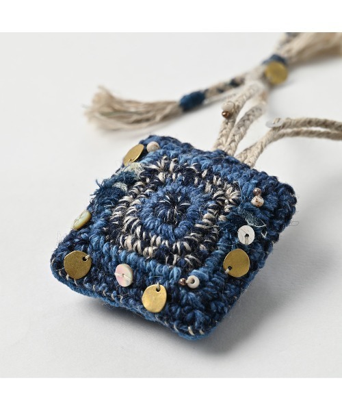 45R（フォーティファイブアール）の「藍かぎ針のネックレス（ネックレス・レディース・インディゴブルー・FREE）」の2枚目の写真