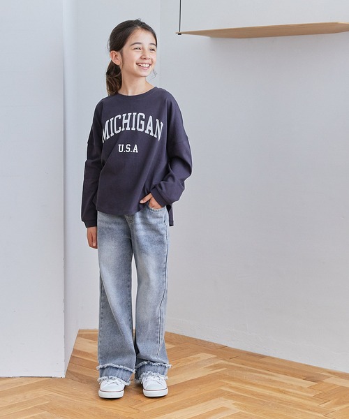 coca（coca）（コカ）の「キッズ ダブルフリンジデニムパンツ（デニムパンツ・キッズ・ブルー・120/130/140/150）」の6枚目の写真