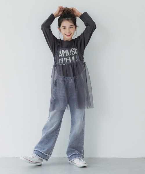 coca（coca）（コカ）の「キッズ ダブルフリンジデニムパンツ（デニムパンツ・キッズ・ブルー・120/130/140/150）」の4枚目の写真