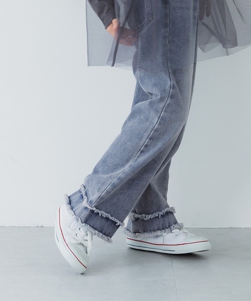 coca（coca）（コカ）の「キッズ ダブルフリンジデニムパンツ（デニムパンツ・キッズ・ブルー・120/130/140/150）」の5枚目の写真