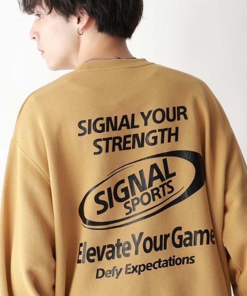 SIGNAL SPORTS（シグナルスポーツ）の「【SIGNAL SPORTS】ヘビーウェイトコットン/ゲームプリント裏毛クルーネックスウェット（スウェット・メンズ・ホワイト/ブラック/イエロー・MEDIUM/LARGE）」の19枚目の写真