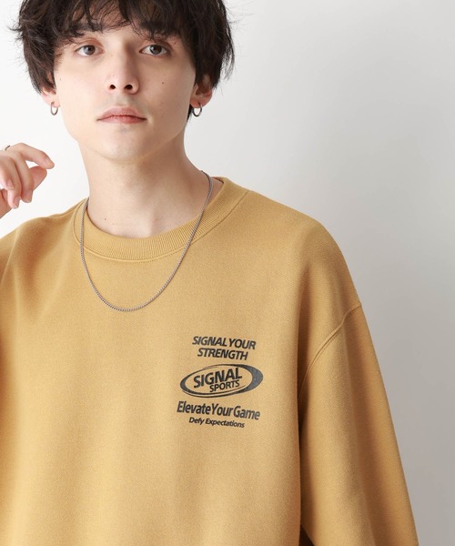 SIGNAL SPORTS（シグナルスポーツ）の「【SIGNAL SPORTS】ヘビーウェイトコットン/ゲームプリント裏毛クルーネックスウェット（スウェット・メンズ・ホワイト/ブラック/イエロー・MEDIUM/LARGE）」の21枚目の写真