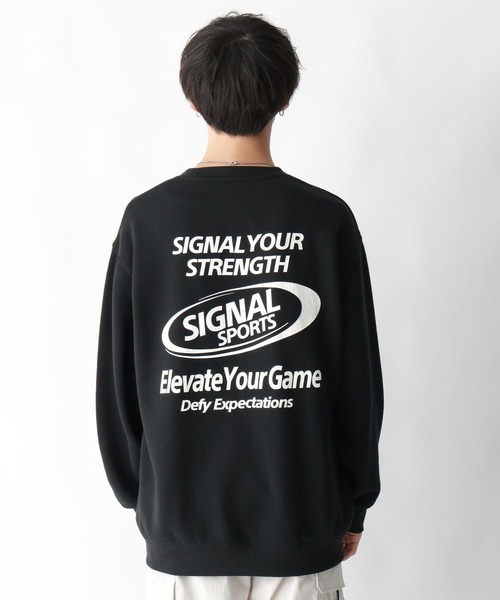 SIGNAL SPORTS（シグナルスポーツ）の「【SIGNAL SPORTS】ヘビーウェイトコットン/ゲームプリント裏毛クルーネックスウェット（スウェット・メンズ・ホワイト/ブラック/イエロー・MEDIUM/LARGE）」の17枚目の写真