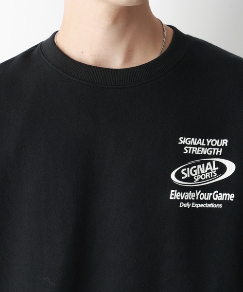 SIGNAL SPORTS（シグナルスポーツ）の「【SIGNAL SPORTS】ヘビーウェイトコットン/ゲームプリント裏毛クルーネックスウェット（スウェット・メンズ・ホワイト/ブラック/イエロー・MEDIUM/LARGE）」の16枚目の写真