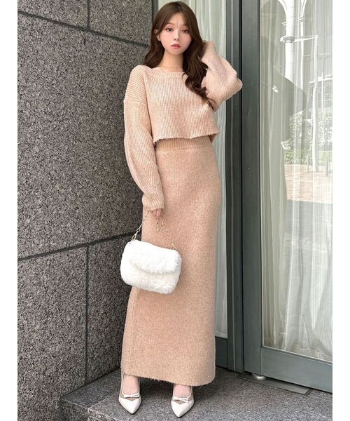 RESEXXY（リゼクシー）の「グリッタールーズニットトップス【セットアップ着用可能】（ニット/セーター・レディース・ブラック/ピンク/オレンジ/ブルー・FREE）」の18枚目の写真