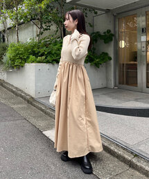 mline | [mline]ハーフZIPロングワンピース(ワンピース)