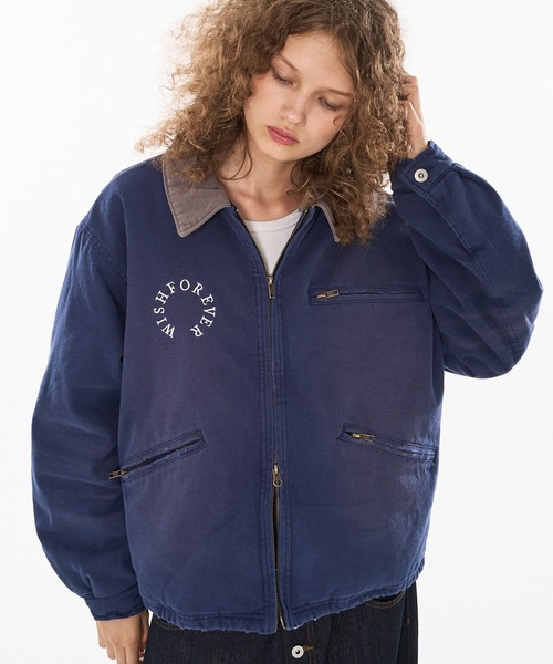 ジャケット・アウター WISH FOR EVER WISH FOR EVER ブルゾン アウター REVERSIBLE DRAW CODE DAC