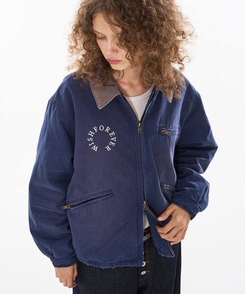 WISH FOR EVER ウィッシュフォーエバー ダックジャケット L DRAW CODE VINTAGE LIKE SHORT DAC JACKET/ドローコード