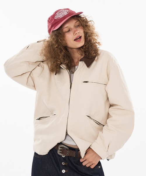 WISH FOREVER ドローコードビンテージライクショートダックジャケット WISH FOR EVER（ウィッシュフォーエバー）の「DRAW CODE VINTAGE